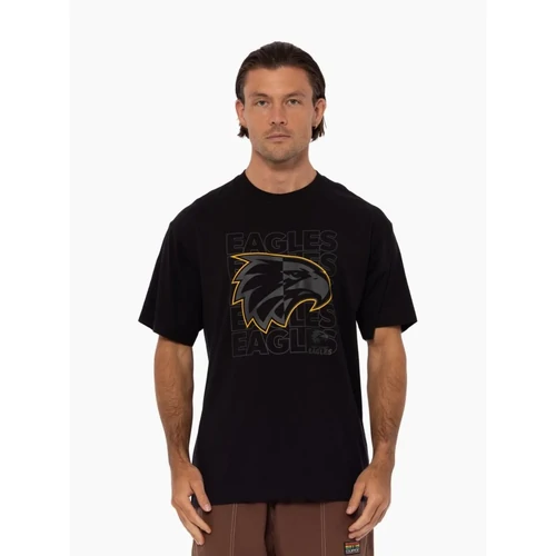 West Coast Eagles Mens Two-Tone Logo Tee