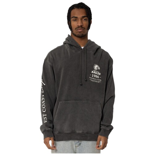 West Coast Eagles Mens Acid Wash Hoodie