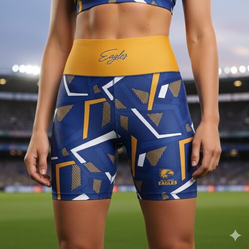 West Coast Eagles Womens Voltra Exercise Shorts 