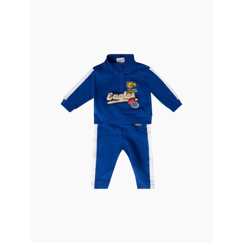 West Coast Eagles  Baby 1/4 Zip Tracksuit Set 