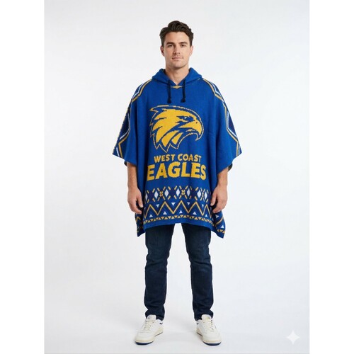 West Coast Eagles Dakota Knitted Poncho