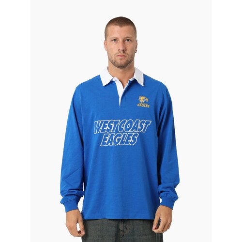 West Coast Eagles Unisex Long Sleeve Polo 
