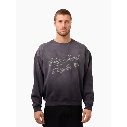 West Coast Eagles Sun Bleached Vintage Crew 