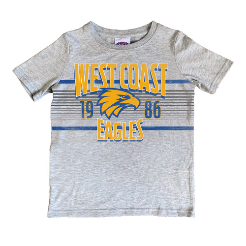 West Coast Eagles Youths Grey Printed Tee