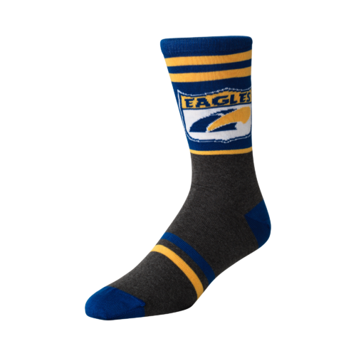 West Coast Eagles Retro Shield Mens Socks