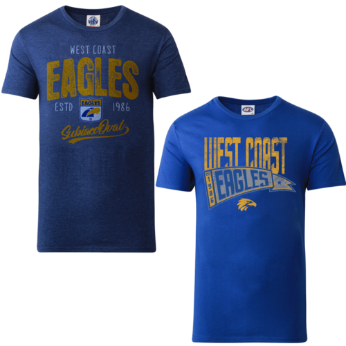 West Coast Eagles Mens Classics 2 Pack Tees