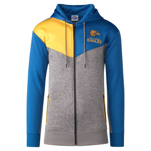 West Coast Eagles Mens Premium Zipped Hood