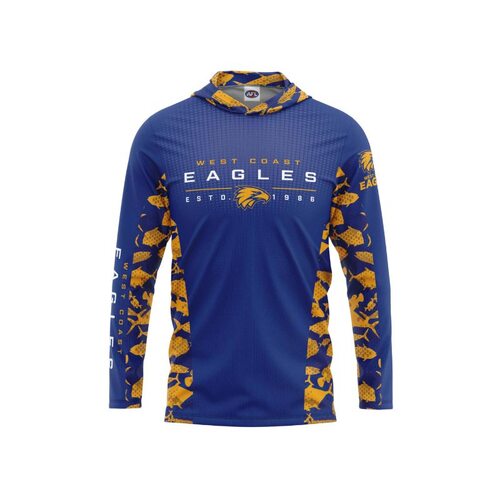 West Coast Eagles Youths Hooded Fishing Shirt