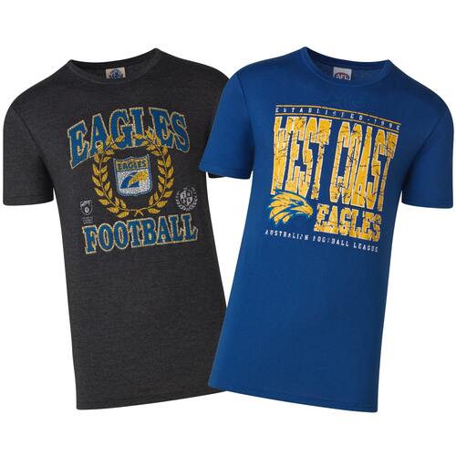 West Coast Eagles Mens Duo Pack T-Shirts