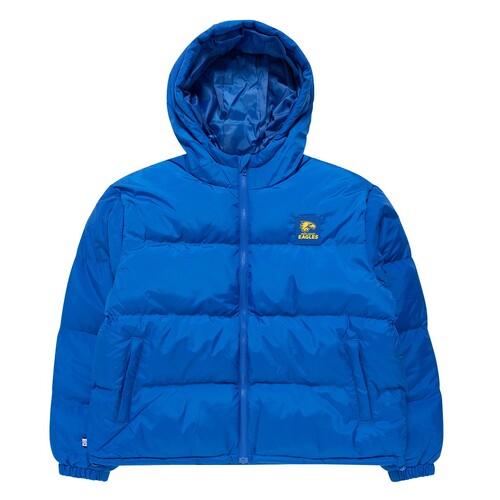West Coast Eagles Womens Hooded Puffa Jacket
