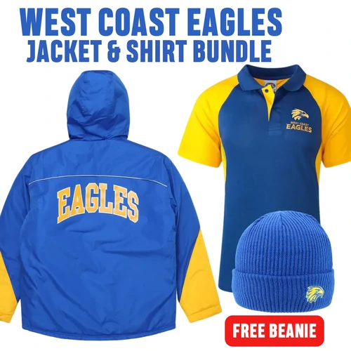 West Coast Eagles Jacket & Polo Combo