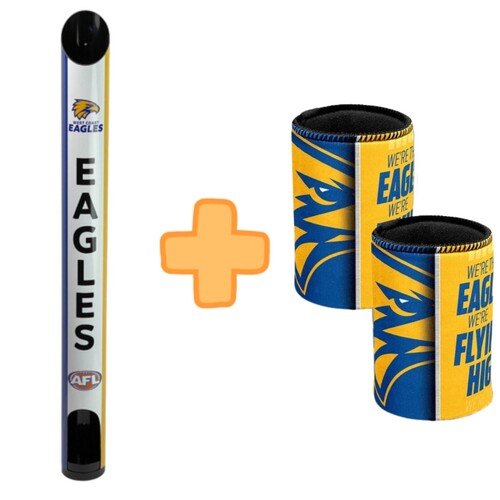 West Coast Eagles Stubby Holder Dispenser Bonus Pack