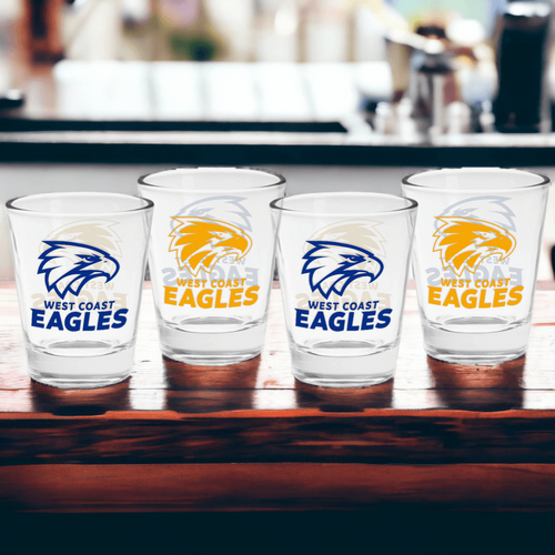 West Coast Eagles Shot Glasses set of 4