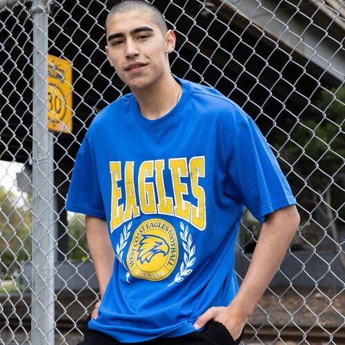 West Coast Eagles Mens Arch Graphic Tee Royal
