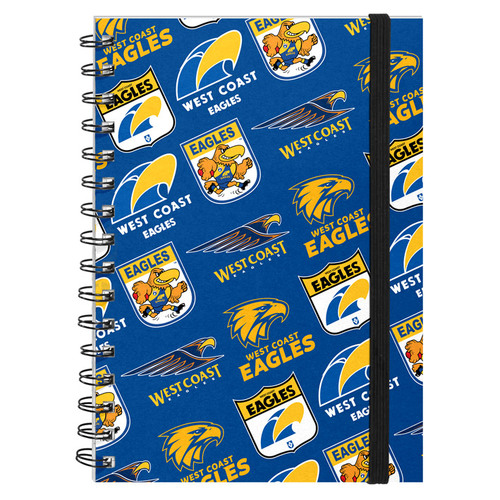 West Coast Eagles Retro Hard Cover Notebook