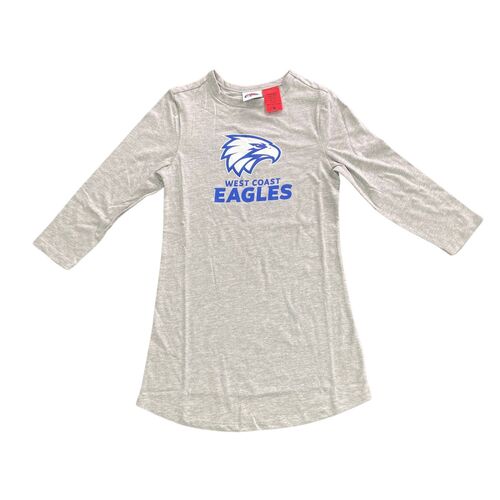 West Coast Eagles Girls Long Sleeve Night Dress
