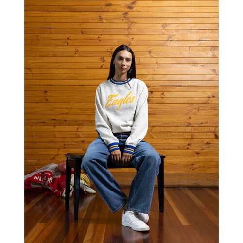 West Coast Eagles Womens Script Crew Top