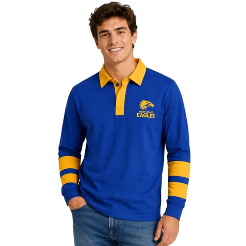 West Coast Eagles Mens Rugby Polo